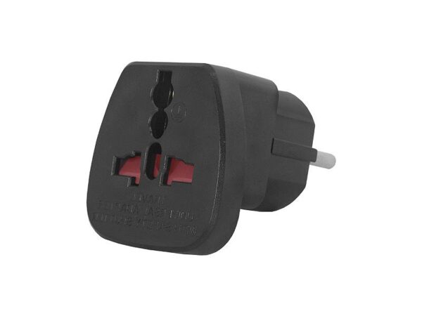 Adaptateur secteur PL - Prise universelle HQ avec protection LTC noir