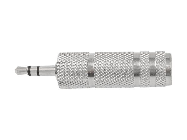 Adaptateur jack : fiche 3,5 mm - prise 6,3 mm en métal