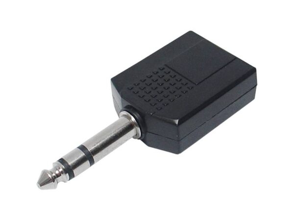 Adaptateur jack : fiche 6,3 mm - 2 prises 6,3 mm