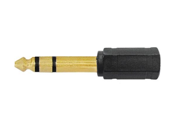 Adaptateur jack : fiche 6,3 mm - prise 3,5 mm plaquée or