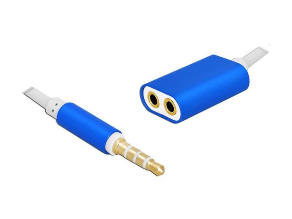 Adaptateur : prise jack 3,5 mm - 2 prises jack 3,5 mm, 20 cm.