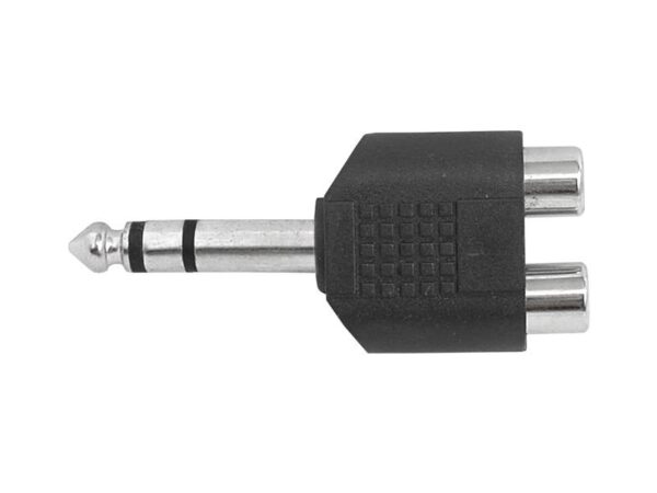 Adaptateur jack : prise stéréo 6,3 mm - 2 prises RCA