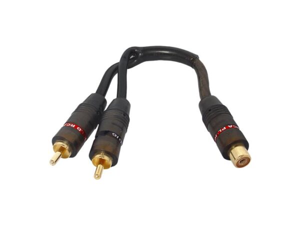 Adaptateur RCA : 2 prises RCA - prise RCA sur le câble.
