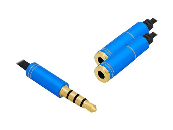 Adaptateur : prise jack 3,5 mm - 2 prises jack 3,5 mm, 30 cm.