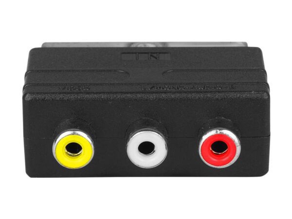 Adaptateur secteur avec prise EURO - 3 prises RCA.