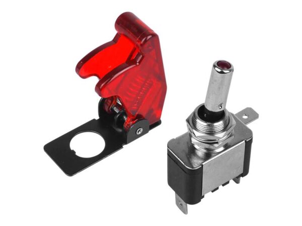 Interrupteur Top Gun 12V, max 20A, rouge, 58094.