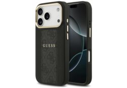 Étui Guess 4G Stripe MagSafe pour iPhone   17 Pro noir GUHMP17LPG4SEMCK