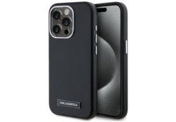 Étui Karl Lagerfeld  FW Metal Plate      MagSafe pour iPhone 15 Pro noir KLHMP15LPGMSRPK