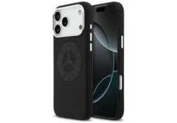Étui Mercedes Silicone Vintage Logo      MagSafe pour iPhone 17 Pro Max noir MEHMP17X25LSOVILK