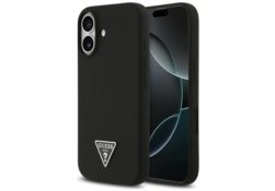 Étui Guess Silicone Triangle Logo        MagSafe pour iPhone 17 noir GUHMP17SSCTRLMK