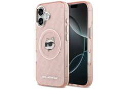 Étui Karl Lagerfeld IML Choupette Head   Logo MagSafe pour iPhone 17 rose KLHMP17SHMKBCHOP
