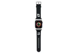 Karl Lagerfeld Pasek KLAWMSLKCNK Apple Watch 38/40/41mm noir/black strap 3D Rubber Karl&Choupette Heads KLAWMSLKCNK