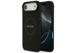 Étui Guess Saffiano Classic Logo MagSafe pour iPhone Air noir GUHMP17MPSAHMCK