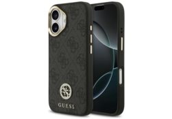 Étui Guess 4G Strass Logo MagSafe pour     iPhone 17 noir GUHMP17SP4GRMDEK
