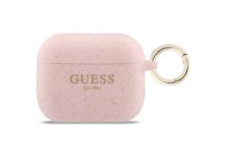 Étui Guess Silicone Glitter Ring pour      AirPods Pro 3 rose GUAP3SGGEP