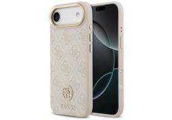 Étui Guess 4G Strass Logo MagSafe pour     iPhone Air rose GUHMP17MP4GRMDEP