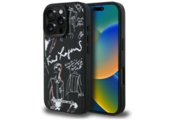 Étui Karl Lagerfeld Grained Pattern &    Logo MagSafe pour iPhone 16 Pro noir KLHMP16LPGGRMPK