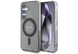 Étui Guess Rhinestones Printed Classic   Logo MagSafe Samsung Galaxy S25 noir GUHMS25SPFTDTEK
