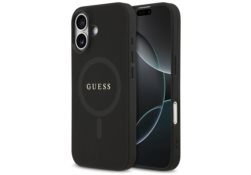 Étui Guess Saffiano Classic Logo MagSafe pour iPhone 17 noir GUHMP17SPSAHMCK