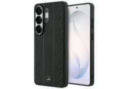 Étui Mercedes Laurel Leaves Vertical     Stripes MagSafe pour Samsung Galaxy S26 Ultra noir MEHMS26L25RLDLKH