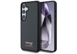 Étui Red Bull Real Carbon Fiber Shiny    Logo MagSafe pour Samsung Galaxy S25 noir RBHMS25S24CFILSK