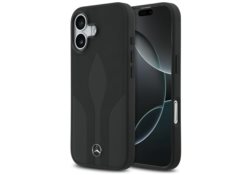 Étui Mercedes Leather The Move MagSafe   pour iPhone 17 noir MEHMP17S25ROLAUK