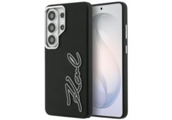 Étui Karl Lagerfeld Grained Signature    Metal Resin Logo pour Samsung Galaxy S26 Ultra noir KLHCS26LPGFKSRSK