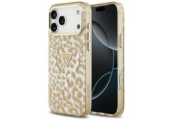 Étui Guess Leopard Glitter MagSafe pour    iPhone 17 Pro Max marron GUHMP17XHLEGTGLW