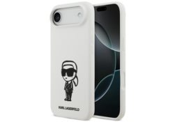 Étui Karl Lagerfeld Silicone Karl Sketch & Logo MagSafe pour iPhone Air blanc KLHMP17MSKIGROH