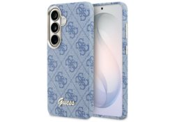 Étui Guess 4G Script MagSafe pour Samsung  Galaxy S26 bleu GUHMS26S5P4FWMSB