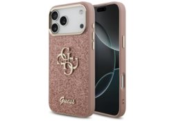 Étui Guess Fixed Glitter Big 4G Metal    Frame pour iPhone 17 Pro Max rose GUHCP17XHG4SGCP