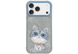 Étui Nimmy Big Eyed Pet 2.0 Cat pour       iPhone 17 Pro Max gris N-XDY-IP17-Pro-Max-023