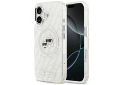 Étui Karl Lagerfeld IML Glitter Karl &   Choupette Heads Logo MagSafe pour iPhone 17 gris KLHMP17SHMKBKCHOG