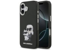 Étui Karl Lagerfeld IML Aquarelle Karl   & Choupette & Logo MagSafe pour iPhone 17 noir KLHMP17SHMKCAQOK