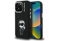 Étui Karl Lagerfeld Silicone Karl Sketch MagSafe pour iPhone 16 Pro noir KLHMP16LSKIGRGK