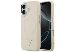 Étui Guess Triangle Logo MagSafe pour      iPhone 17 beige GUHMP17SPSDTSCME
