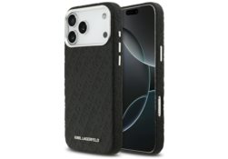 Étui Karl Lagerfeld FW Stamped Karl      MagSafe pour iPhone 17 Pro Max noir KLHMP17XPGKLFOFK