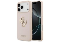 Étui Guess Grained Big 4G & Classic Logo pour iPhone 17 Pro Max rose GUHCP17XPGT4MBP