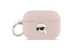 Étui Karl Lagerfeld Monogram Karl Head   pour AirPods Pro 3 rose KLAP3PGKIPP
