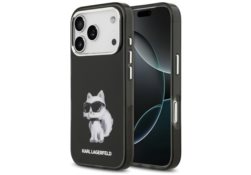 Étui Karl Lagerfeld IML Aquarelle        Choupette & Logo MagSafe pour iPhone 17 Pro noir KLHMP17LHMCHAQOK