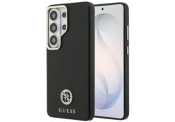 Étui Guess Rhinestone Round Logo MagSafe pour Samsung Galaxy S26 Ultra noir GUHMS26LPGCRMDEK