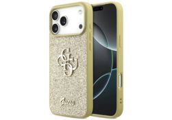 Étui Guess Fixed Glitter Big 4G pour       iPhone 17 Pro Max pourré GUHCP17XHG4SGD