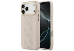 Étui Guess 4G Stripe MagSafe pour iPhone   17 Pro Max rose GUHMP17XPG4SEMCP