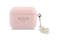 Étui Guess Silicone 4G Charm pour AirPods  Pro 3 rose GUAP3LECG4P