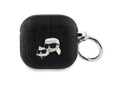 Étui Karl Lagerfeld Monogram Karl &      Choupette Head pour AirPods 4 noir KLA4PGKCPK
