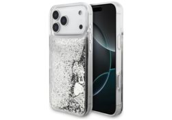 Étui Guess Liq. Glitter Charms pour iPhone 17 Pro argenté GUHCP17LGLHFLSI