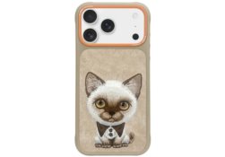 Étui Nimmy Big Eyed Pet 2.0 Cat pour       iPhone 17 Pro beige N-XDY-IP17-Pro-026