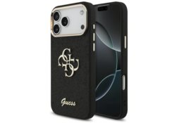 Étui Guess Fixed Glitter Big 4G Metal    Frame pour iPhone 17 Pro Max noir GUHCP17XHG4SGCK