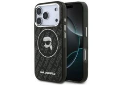 Étui Karl Lagerfeld IML Karl Head Logo   MagSafe pour iPhone 17 Pro noir KLHMP17LHMKBKHOK