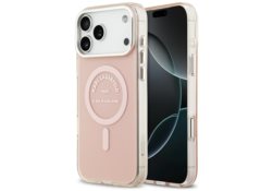 Étui Karl Lagerfeld IML Karl RSG Logo    MagSafe pour iPhone 17 Pro Max rose KLHMP17XHKRSGPP